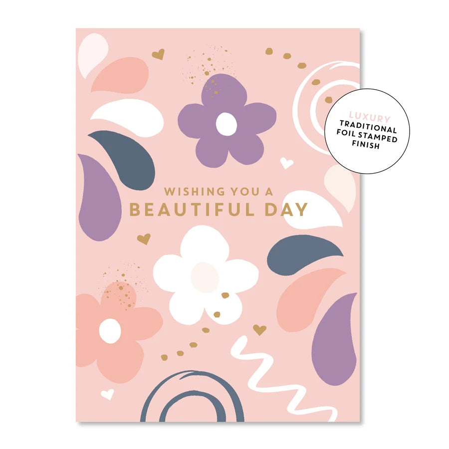 Beautiful Day Retro Greeting Card
