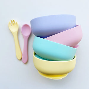 Silicone Suction Bowl & Cutlery