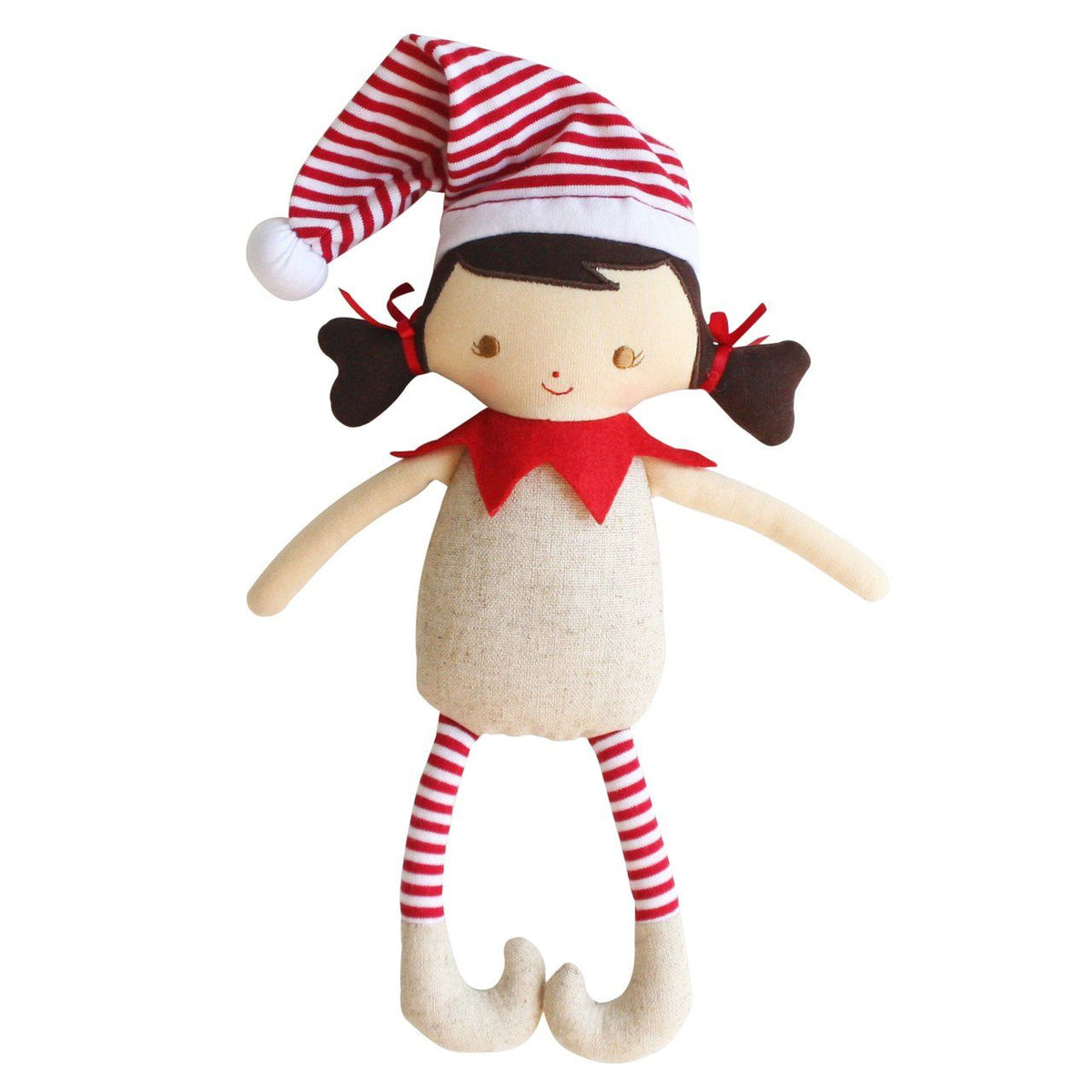 Cheeky Elf Girl Rattle (Linen)