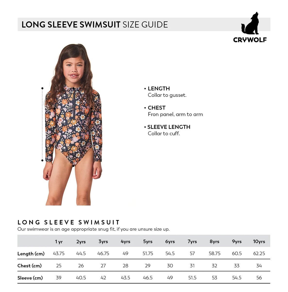 Long Sleeved Swimsuit (Flower Power)