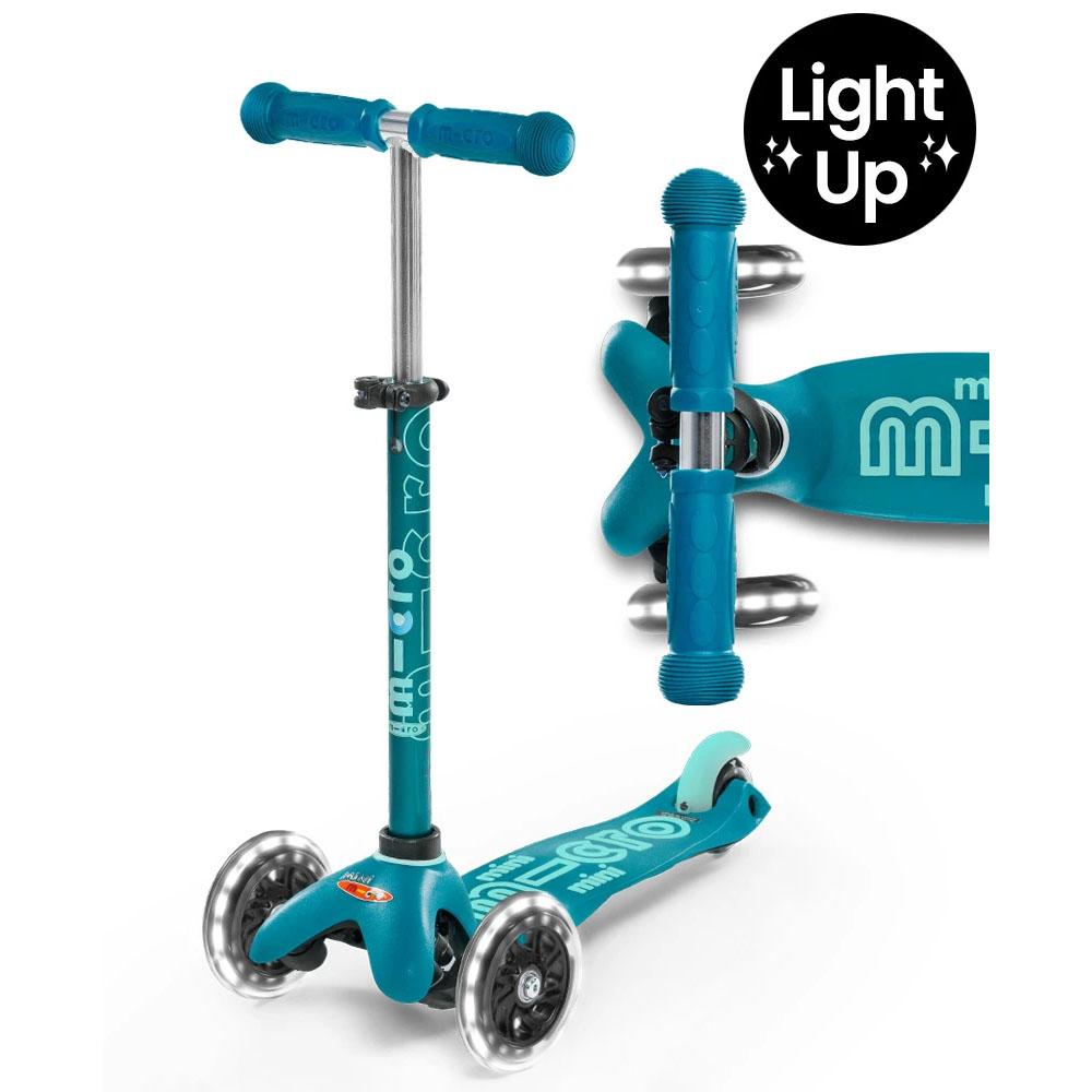 Mini Micro Deluxe LED Scooter (Aqua)