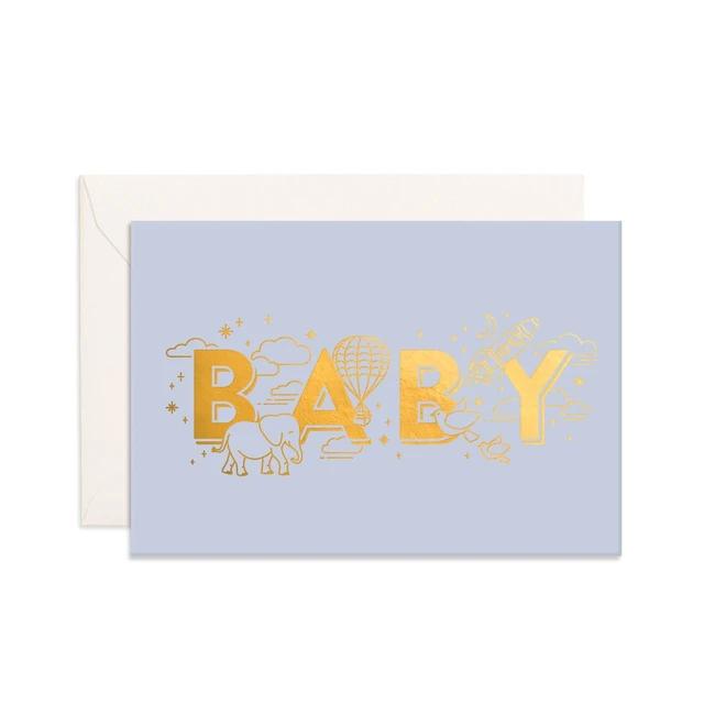 Blue Baby Universe Mini Greeting Card