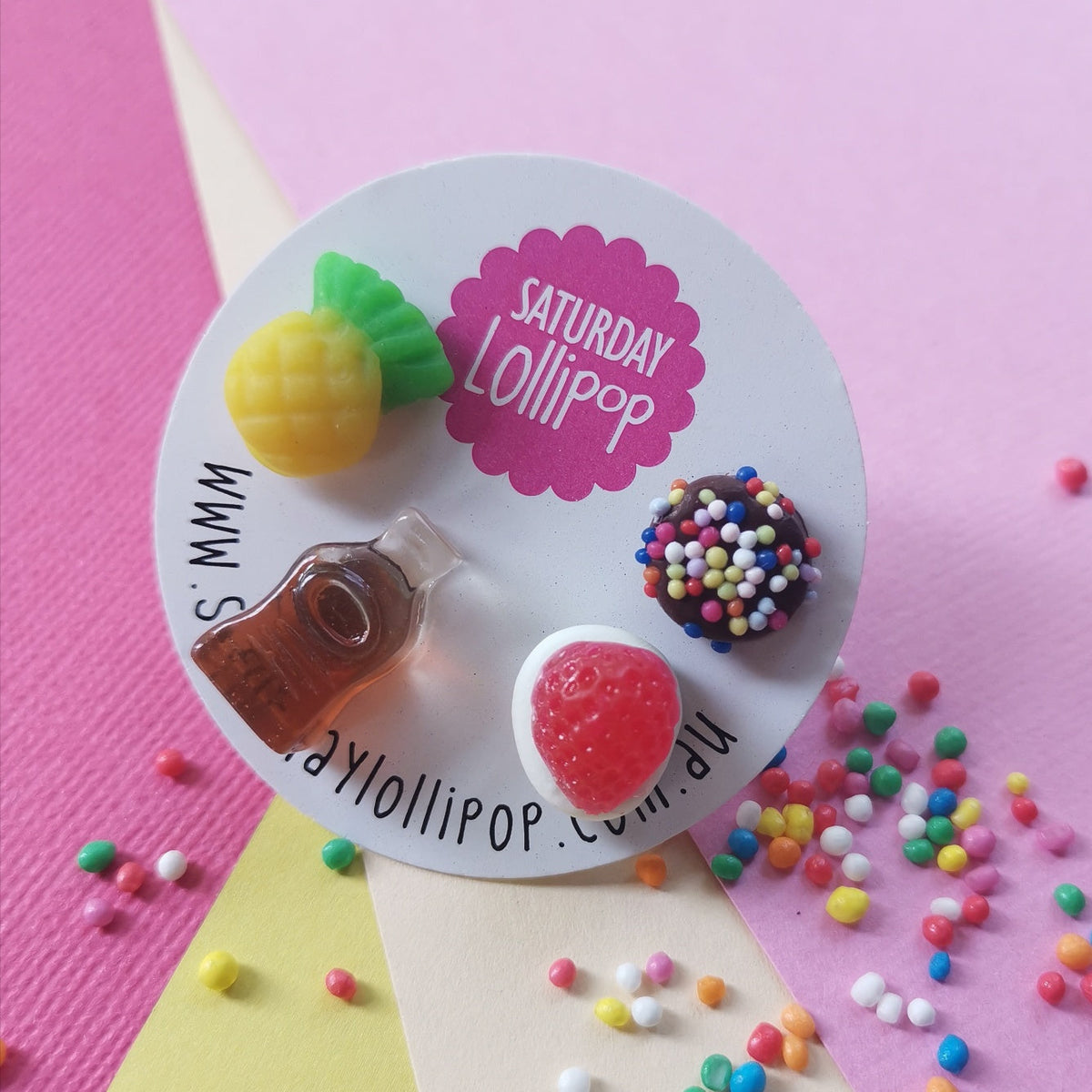 Mixed Lolly Bag Stud Earrings