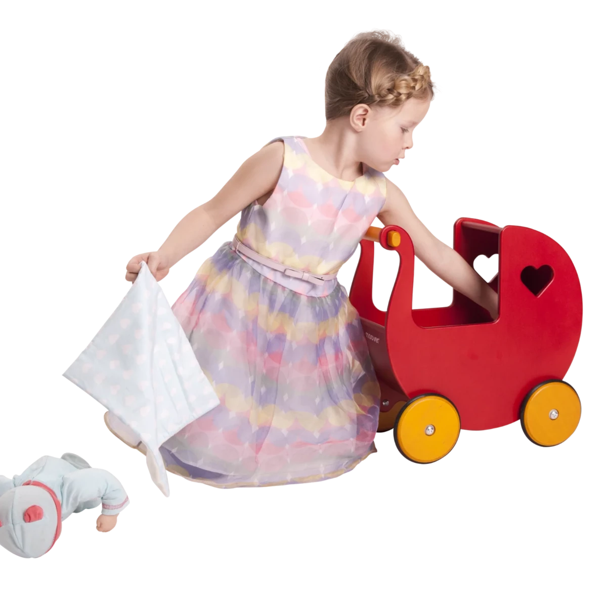 Dolls Pram Bedding (Blue)