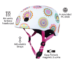Micro Helmet (Floral Dot)