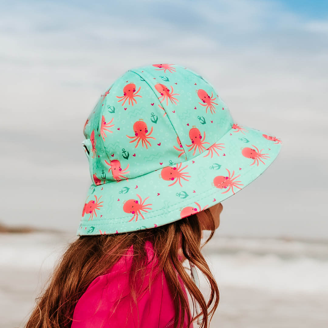 Girls Beach Bucket Hat (Octopus)