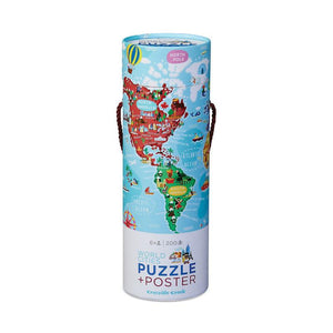 Puzzle & Poster 200 piece (World Cities)