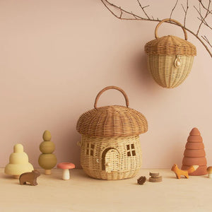 Rattan Mushroom Basket (Natural)