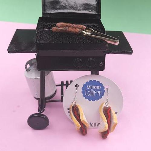 Sausage in Bread Dangley Earrings