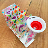 Reusable Food Pouch - Collapsible Funnel - Red