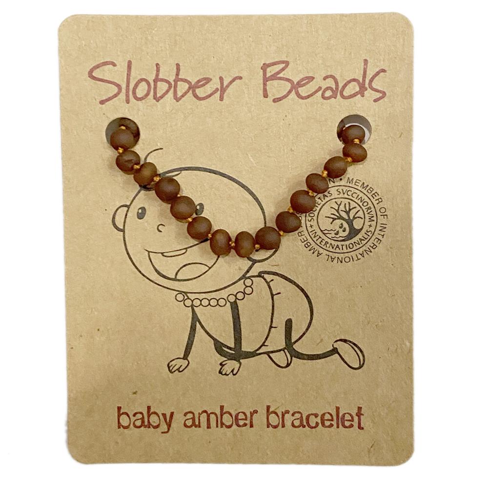 Amber Baby Teething Necklace (Cognac Round Raw)