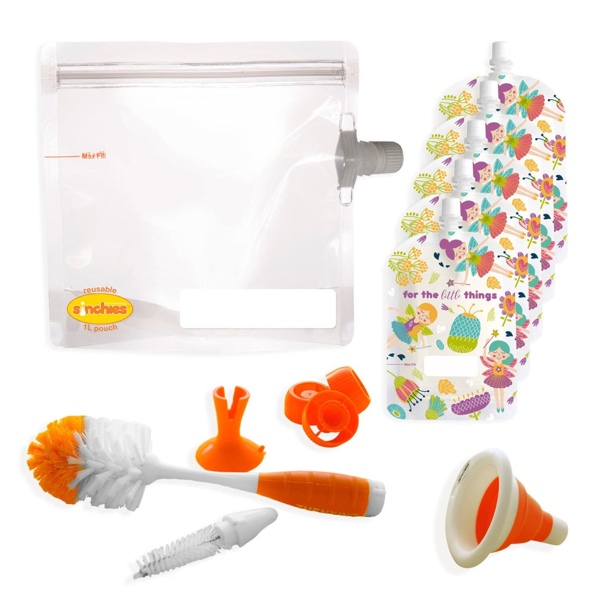 Reusable Food Pouch - Starter Kit (Fairies)