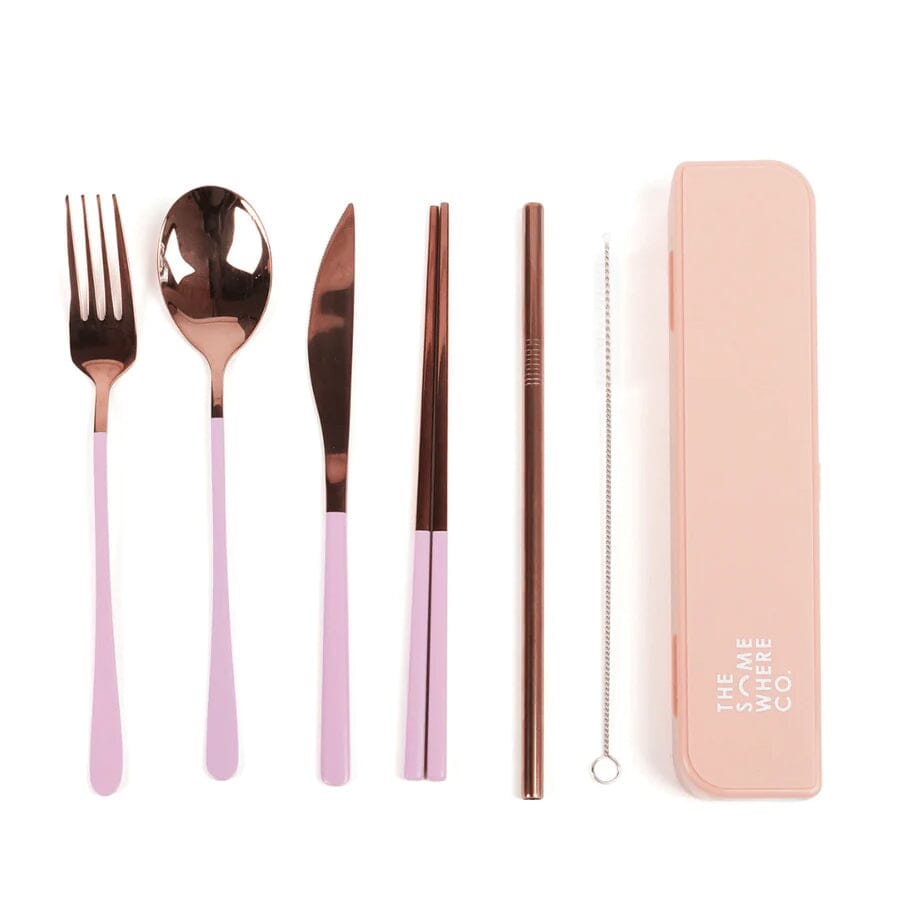 Rose Gold/Lilac Cutlery Kit