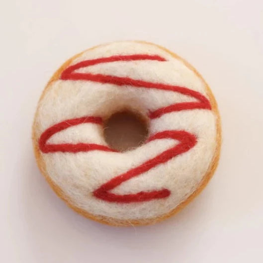 Felt Vanilla Raspberry Swirl Donut