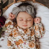 Classic Grey Top Knot Headband
