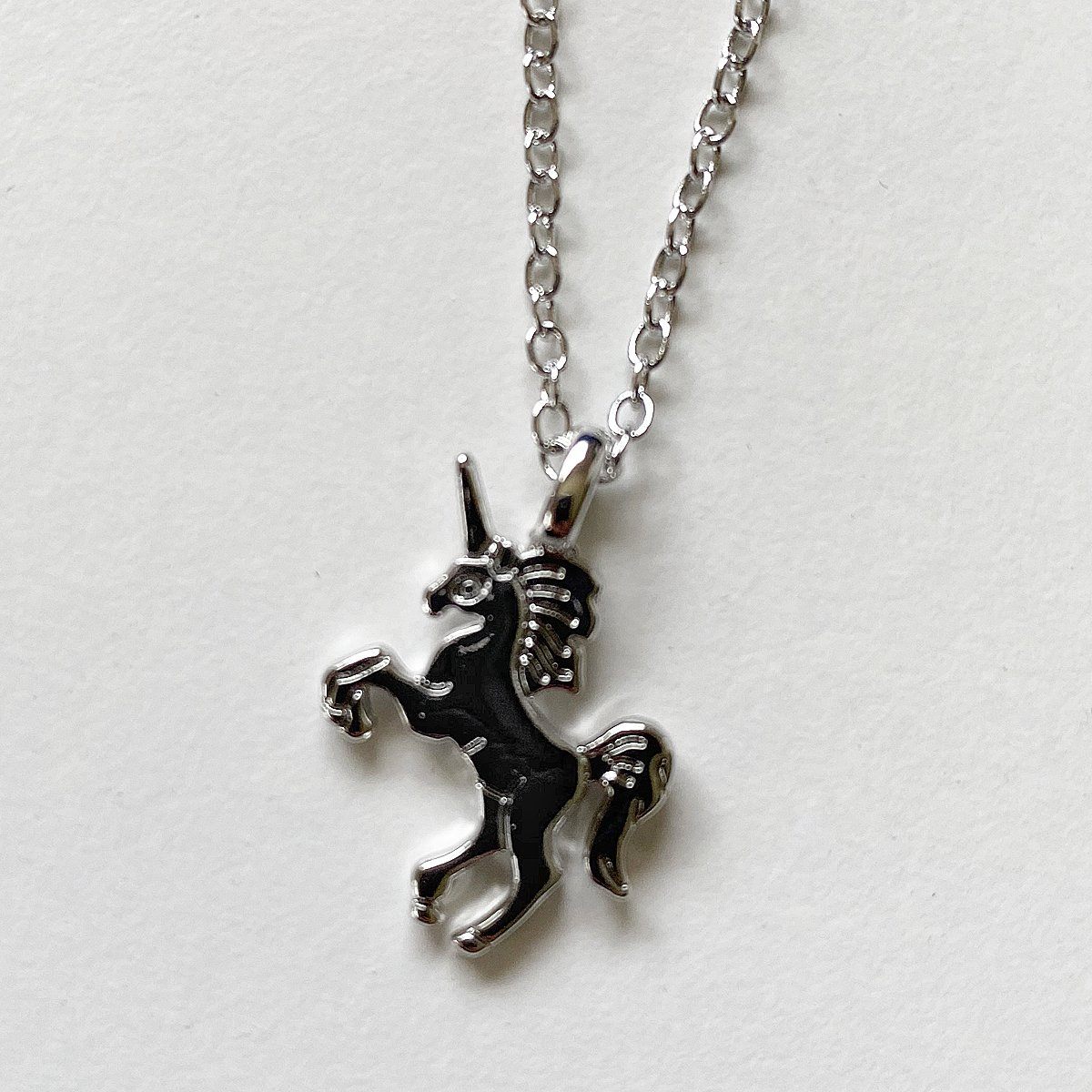 Children's Sterling Silver Colourful Unicorn Necklace – Melchior Jewellery